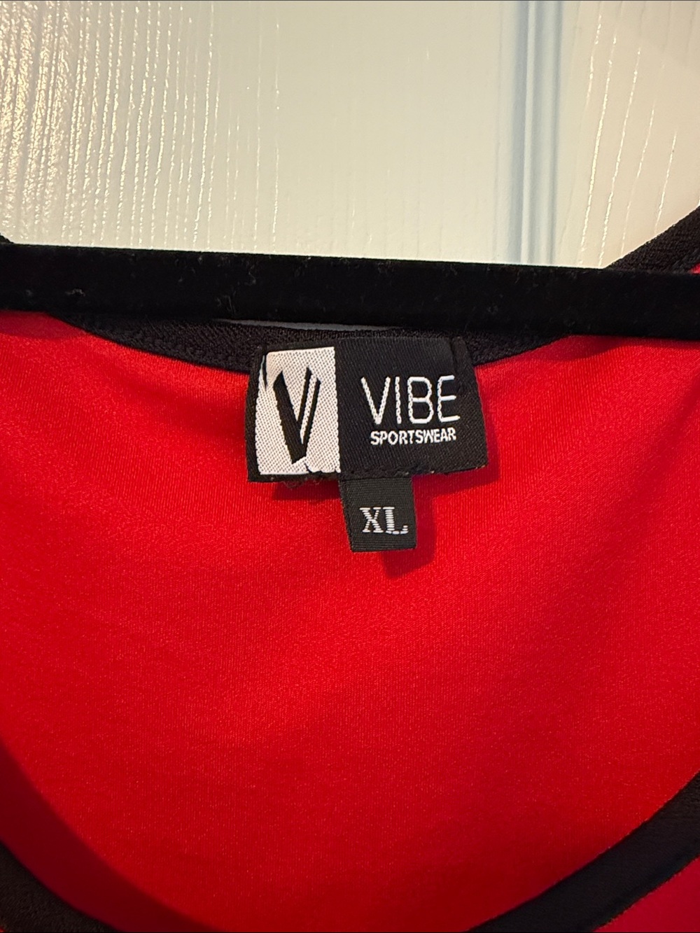 Vibe Red Sleeveless Fit-and-Flare Dress with Black Lace Waist - Picture 2 of 5